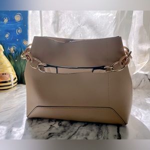 NWOT unbranded tan faux leather handbag